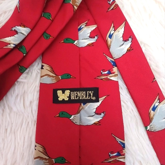 Vintage Silk Neck Tie - Ducks - Picture 3 of 6